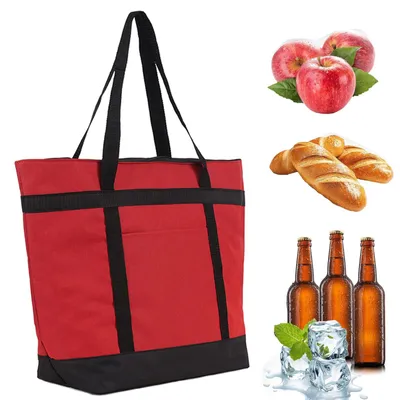 Kühltasche 39 L, wasserdicht, auslaufsicher, rot, für Einkäufe & Camping
