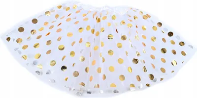 Produktbild von Tüllrock Weiß Silberne Punkte Engel Kostüm Weihnachten Tutu Mädchen Festlich 30cm