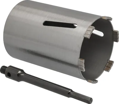 Produktbild von Diamantbohrkrone Ø 127 mm Nutzlänge 180 mm mit 6-kant-Aufnahme 200 mm Segmenthöhe 10 mm Diamant Bohrkrone Trockenbohrkrone Kernbohrer Betonbohrkrone Kernbohrkrone BTEC