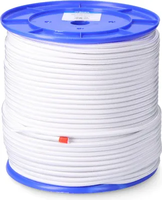 Produktbild von Elastisches Polyesterband Weiß 8 mm x 200 m