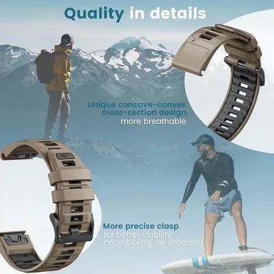 Produktbild von Famanu Silikon-Armbanduhrband 22mm - Quickfit Verstellbar