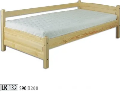 Obrázek produktu pro Massivholzbett Kiefer Holz Bettgestell 90x200 Vollholz Handarbeit Gästebett
