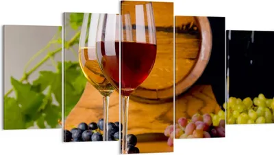 Produktbild von Bild auf Leinwand - Leinwandbild - Alkohol Fass trinken Flasche - 160x85cm - Wand Bild - Wanddeko - Leinwanddruck - Bilder - Kunstdruck - Wanddekoration - Leinwand bilder - Wandkunst - EA160x85-2238