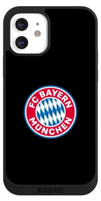 Produktbild von NIVOCASE Handyhülle für Apple iPhone 12  Hülle NIVOpure Case Schwarz FC Bayern München Logo Offizielles Lizenzprodukt