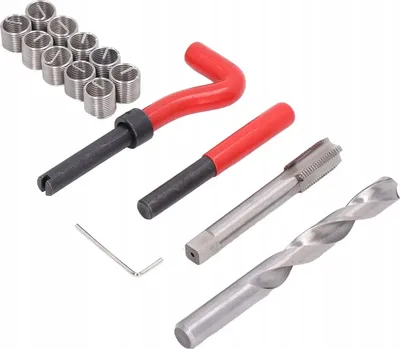 Produktbild von LUXTOM | Gewinde Reparatur Set, M12 x 1,75 mm, Gewinde Reparatursatz Kit, Gewindereparatur, Einsätze Hülsen, Gewindebohrer