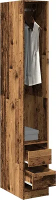 Produktbild von Kleiderschrank Altholz-Optik 30x50x200 cm Holzwerkstoff - Kleiderschränke CC16523