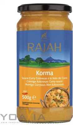 Produktbild von RAJAH Korma (500g) | Cremige Kokosnuss-Curry Sauce