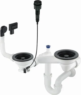 Obrázek produktu pro Siphon for 1.5- and 2-bowl granite sink - Space-Saver