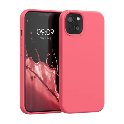 Produktbild von kwmobile Handyhülle für iPhone 13 Hülle, für iPhone 13 Case - Hülle Silikon - kabelloses Laden - Neon Koralle