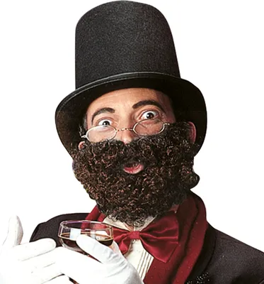 Produktbild von Widmann buschiger brauner Vollbart mit Oberlippenbart, 100% Polyester