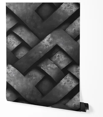 Produktbild von Selbstklebende Tapete Möbelfolie 3D Optik Grau Schwarz Wandtapete Wohnzimmer Schlafzimmer Küche Flur Modern Industrial Geometrisch Betonoptik Struktur Loft Design Abwaschbar 10m x 0,5m
