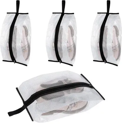 Zdjęcie produktu dla Wodoodporna torba podróżna na buty, 4 sztuki, 20 x 40 cm, czarna