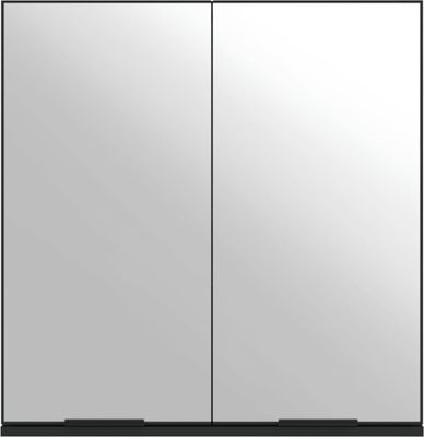 vidaXL Spiegelschrank Schwarz 64x20x67 cm Holzwerkstoff
