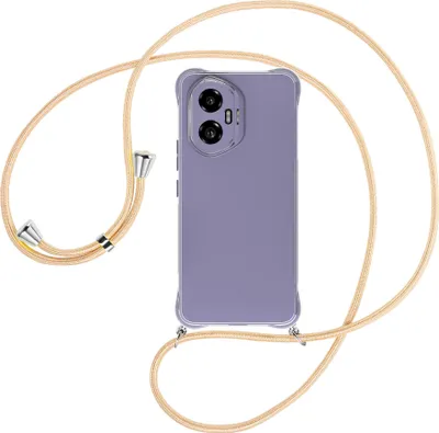 Produktbild von Handykette Backcover-Schutzhülle mit Band (Metall silberfarben) für Honor 300 5G - Goldkordel