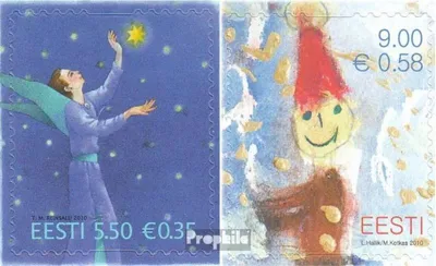 Produktbild von Briefmarken Estland 2010 Mi 679-680 (kompl.Ausg.) postfrisch Weihnachten