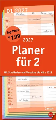 Produktbild von Basic Planer für zwei 2027