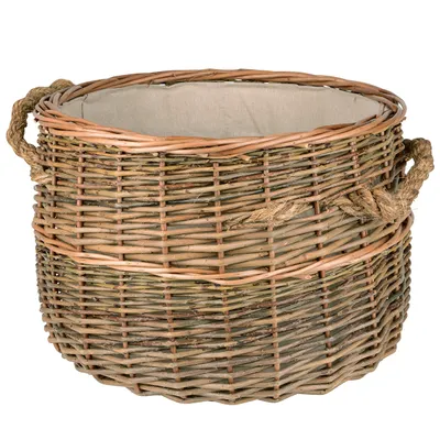 Produktbild von UNUS Korb aus Weide Weidenkorb rund mit 2 Griffen Ø 40 cm
