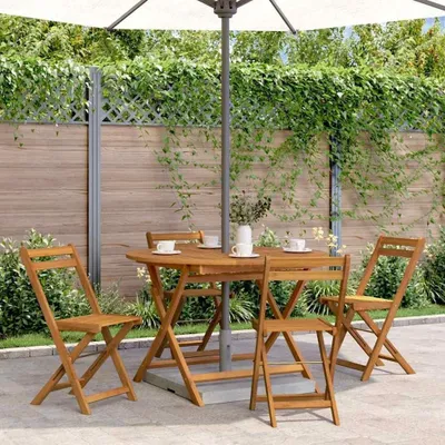 Produktbild von Klapptisch für den Außenbereich aus massivem Akazienholz, 110 cm