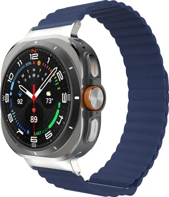 Image de Cazy Bracelet Compatible avec Samsung Galaxy Watch (Magfit) – Bracelets de Montre Connectée – Bracelet Universel compatible pour Samsung Galaxy Watch Ultra (2024 / 2025) - Bleu Marine