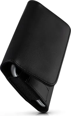 Produktbild von moex® Handy Quertasche kompatibel mit Nokia 7 - Hülle mit Gürtelclip, Schwarz
