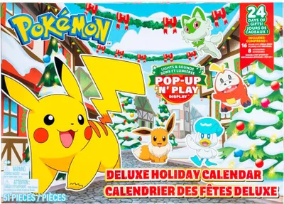 Zdjęcie produktu dla Jazwares Pokémon Deluxe Kalendarz Adwentowy 2024 Figurki Bitewne Wersja En/fr Jeden rozmiar