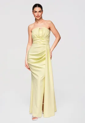 Produktbild von LARICA Maxikleid Abendkleid Figurbetont Elegant LA-OM-DLR338 yellow XL