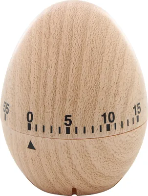 Produktbild von KURZZEITMESSER Ei Bambus-Optik 8cm Eieruhr Küchentimer Küchen-Timer Küchenuhr Küchenwecker 44
