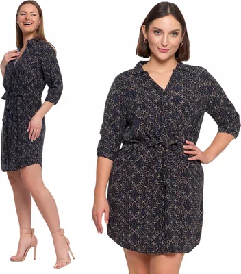 Immagine prodotto di Abito - Abito da donna taglia L - Abito estivo nero - Abito midi - Abito chemisier