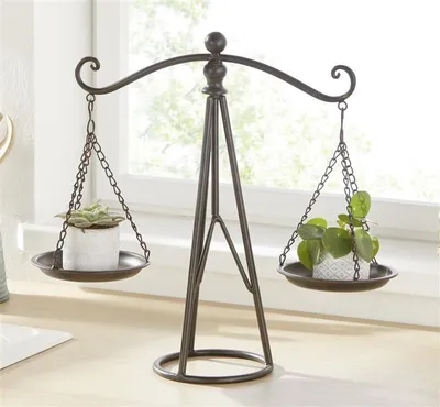 Produktbild von Dekowaage "Balance" aus Metall im Antik Look, Retro Doppelwaage, Küchenwaage