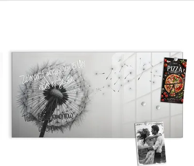 Produktbild von Magnettafel 100x50cm Pinnwand Whiteboard beschreibbar - Pusteblume im Wind