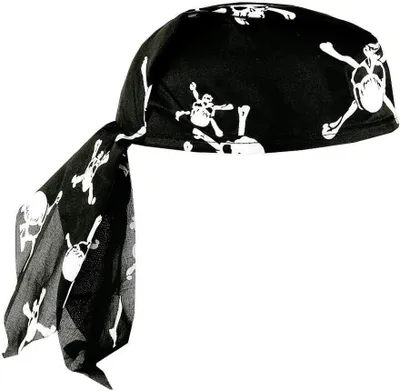 Produktbild von Piratentuch schwarz mit Totenkopf