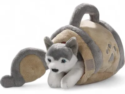 Obrázek produktu pro Carl Dick Husky v psí boudě, plyšová hračka, měkká hračka, plyšák cca 16 cm 3620