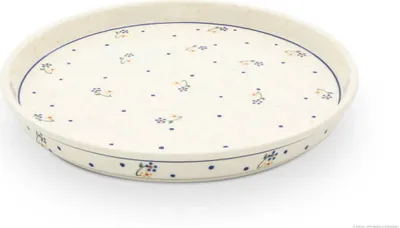 Produktbild von Original Bunzlauer Keramik Essteller Ø 24,5 cm flach mit 2,5 cm hohem Rand im Design 111