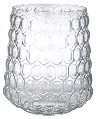 Produktbild von Transparente Glasvase mit Punkten, Durchmesser 18cm