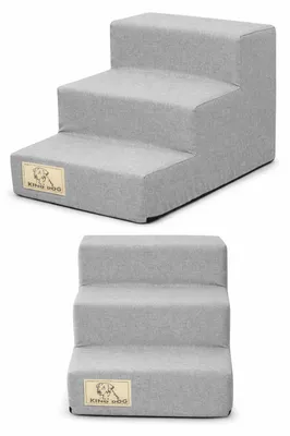 Obrázek produktu pro 3-stupňové odnímatelné schody, protiskluzové 45x30x30 cm, šedý len