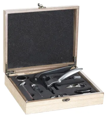 Immagine prodotto di Set di accessori da vino Secret De Gourmet WOOD MARC Set da vino in scatola 9 elementi HOMLA