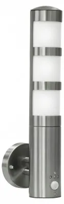 Produktbild von Grafner Design Edelstahl Wandlampe mit Bewegungsmelder und 1x E27 Fassung, IP44 Wand Außenleuchte, gemütlicher Lichtschein, für außen und innen, Wandleuchte Lampen Außen Hoflampe PIR