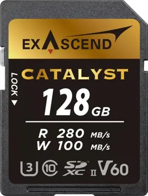 Obrázok produktu pre Exascend Catalyst, 128 GB, SDXC, Trieda 10, UHS-II, 280 MB/s, 100 MB/s