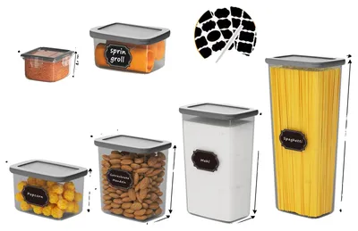 Productafbeelding van Voedselopslagcontainers, vochtbestendig ontwerp, stapelbaar en herbruikbaar, 32 stuks