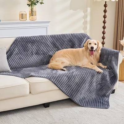 Immagine prodotto di Omgoods - Copridivano lavabile per cani e gatti - Impermeabile e resistente ai graffi (Grigio scuro, 90 x 120 cm, 2 pezzi)