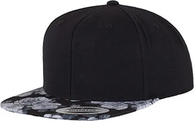 Produktbild von FLEXFIT 6089R | Roses Snapback Cap / Kappe / Mütze / Hut - Farbe: Black/Red (Roses) - Größe: One Size
