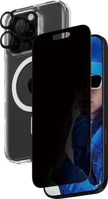 Image de PanzerGlass ® Kit de protection de la vie privée 3 en 1 pour iPhone 16 Pro, Apple, Apple - iPhone 16 Pro, Application sèche, Résistant aux rayures, Résistant aux chocs, Transparent, 1 pièce(s)