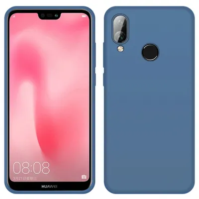 Obrázek produktu pro Pouzdro Huawei P20 Lite, tekuté silikonové pouzdro odolné proti nárazům a poškrábání ochranné pouzdro pro Huawei P20 Lite Modrý