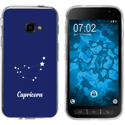 Produktbild von PhoneNatic Case kompatibel mit Samsung Galaxy Xcover 4 / 4s Silikon-Hülle SternzeichenCapricornus M7