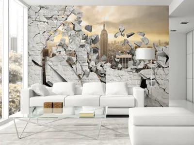 Produktbild von Vlies Fototapete Fenster nach New York 400x280 cm Tapeten Wandtapete XXL Stadt City New York d-A-0045-a-b