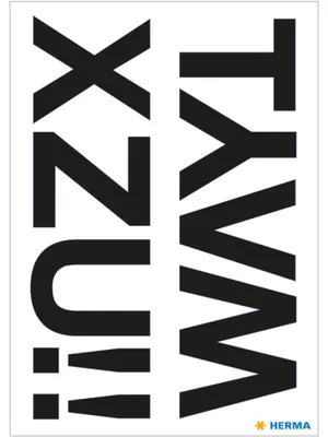 Productafbeelding van Herma 4188: 4188 etiketten met letters - van O tot Z, 33 mm, waterbestendig, zwart