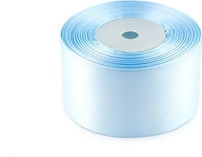 Produktbild von Satinband 50mm x 32m Rolle, Farbe:099 hell blau
