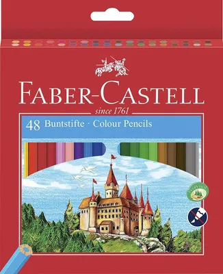 Produktbild von Faber-Castell 120148 - Eco Buntstifte, Leuchtkräftige Farben 48er Kartonetui mit Gratis Spitzer