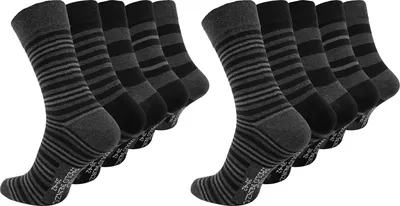 Produktbild von Paolo Renzo Business-Socken gemustert 10 Paar - Casual Socken - Größe 43/46 - Grautöne