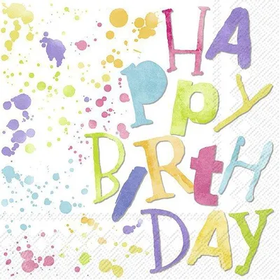 Produktbild von BIRTHDAY SPLASHES Lunch-Servietten L 957400